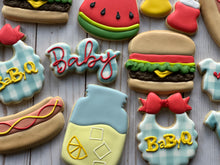 Load image into Gallery viewer, BBQ Baby shower cookies