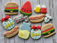 Load image into Gallery viewer, BBQ Baby shower cookies
