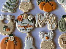 Load image into Gallery viewer, Pumpkin Fall Baby shower cookies