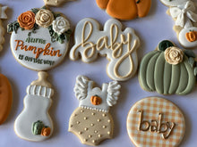 Load image into Gallery viewer, Pumpkin Fall Baby shower cookies