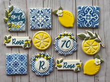 Load image into Gallery viewer, Lemon and tiles theme Cookies