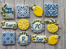 Load image into Gallery viewer, Lemon and tiles theme Cookies