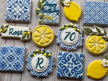 Load image into Gallery viewer, Lemon and tiles theme Cookies