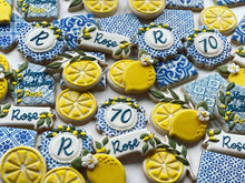 Load image into Gallery viewer, Lemon and tiles theme Cookies