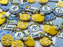 Load image into Gallery viewer, Lemon and tiles theme Cookies