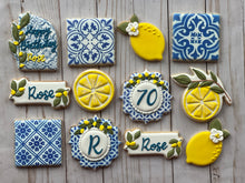Load image into Gallery viewer, Lemon and tiles theme Cookies