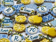 Load image into Gallery viewer, Lemon and tiles theme Cookies