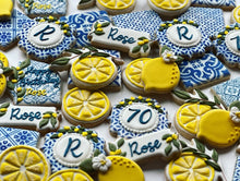 Load image into Gallery viewer, Lemon and tiles theme Cookies