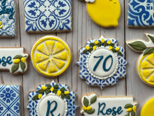 Load image into Gallery viewer, Lemon and tiles theme Cookies