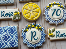 Load image into Gallery viewer, Lemon and tiles theme Cookies