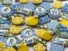 Load image into Gallery viewer, Lemon and tiles theme Cookies
