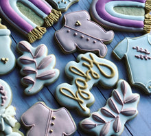 Load image into Gallery viewer, Rainbow Baby shower cookies