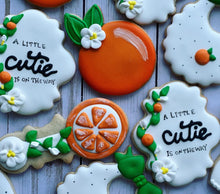 Load image into Gallery viewer, Orange theme Baby shower cookies