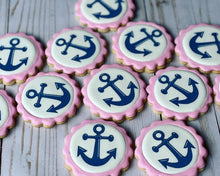 Load image into Gallery viewer, Nautical anchor Cookies