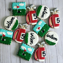 Load image into Gallery viewer, Red Golf theme cookies