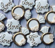 Load image into Gallery viewer, Wedding theme cookies