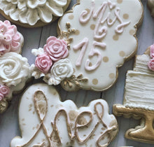 Load image into Gallery viewer, Quinceañera Theme Cookies (15th)