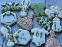 Load image into Gallery viewer, Natural Baby shower cookies