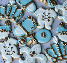 Load image into Gallery viewer, Prince Boy Baby shower cookies