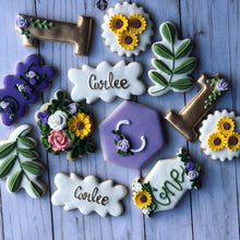 Load image into Gallery viewer, One year old sunflowers birthday Theme Cookies
