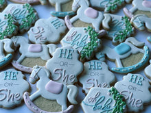 Load image into Gallery viewer, Baby shower gender reveal cookies