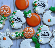 Load image into Gallery viewer, Orange theme Baby shower cookies