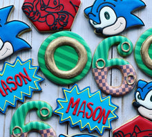 Load image into Gallery viewer, Sonic theme Cookies