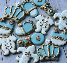 Load image into Gallery viewer, Prince Boy Baby shower cookies