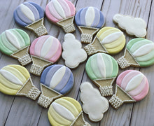 Load image into Gallery viewer, One year old birthday hot air ballon Theme Cookies