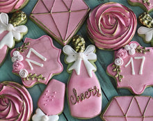 Load image into Gallery viewer, Quinceañera Theme Cookies (15th)
