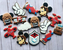 Load image into Gallery viewer, Mickey pilot theme cookies