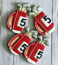 Load image into Gallery viewer, Red Golf theme cookies