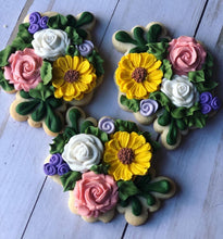 Load image into Gallery viewer, One year old sunflowers birthday Theme Cookies