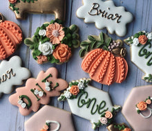 Load image into Gallery viewer, One year old pumpkin birthday Theme Cookies