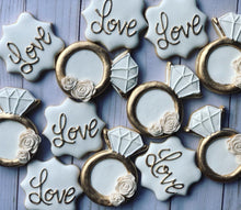 Load image into Gallery viewer, Wedding theme cookies