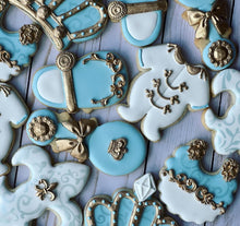 Load image into Gallery viewer, Prince Boy Baby shower cookies