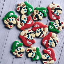 Load image into Gallery viewer, Mario and Luigi theme Cookies