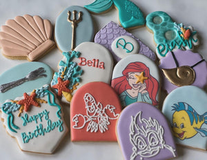 Mermaid Ariel theme Cookies