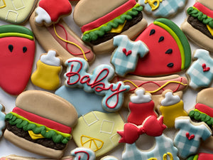 BBQ Baby shower cookies