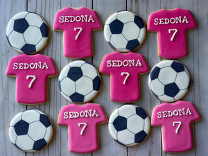 Soccer theme cookies