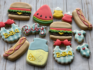 BBQ Baby shower cookies