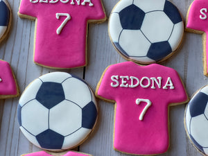 Soccer theme cookies