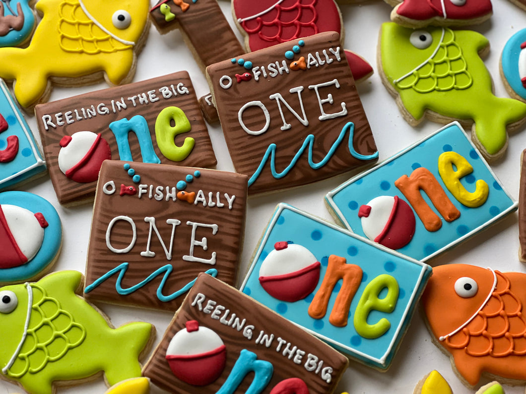 Fish theme One year old Cookies