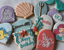 Load image into Gallery viewer, Mermaid Ariel theme Cookies