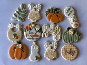 Pumpkin Fall Baby shower cookies