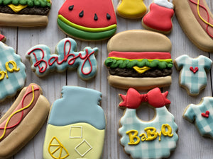 BBQ Baby shower cookies