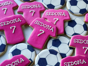 Soccer theme cookies