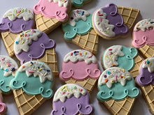 Load image into Gallery viewer, Ice cream cone Summer theme Cookies