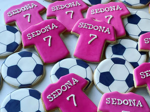 Soccer theme cookies