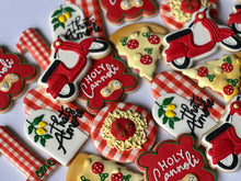 Load image into Gallery viewer, Italian Pizza Party Theme Cookies